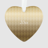 Pet Dog Christmas Gold Ornament (achterkant)