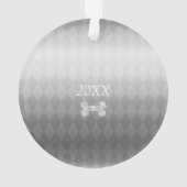 Pet Dog Christmas Wit Ornament (achterkant)