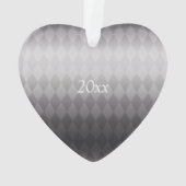 Pet Dog Christmas Zwart Goud Ornament (achterkant)