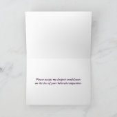 Pet / Dog Condolence Card Feestdagen Kaart (Binnen)