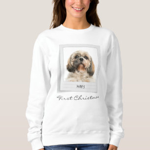 Pet Dog Foto Eerste Kerstmis Gepersonaliseerd Trui