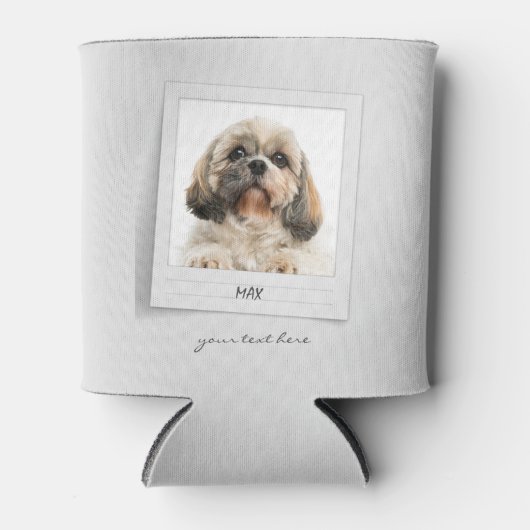 Pet Dog Foto Lijst Persoonlijk Pap Birthday Blikjeskoeler (Voorkant)