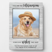 Pet Dog Foto Persoonlijke dierenarts Hartelijk dan Fotoplaat (voorkant)