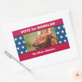 Pet Dog Foto van Funny USA Flag Election Campaign Rechthoekige Sticker (Envelop)