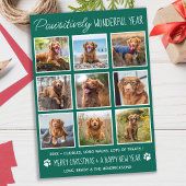 Pet Dog gepersonaliseerde foto collage jaar in de  Feestdagenkaart