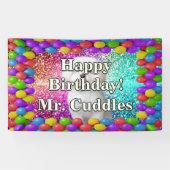 Pet Dog Gepersonaliseerde karakter verjaardag bann Spandoek (Horizontaal)