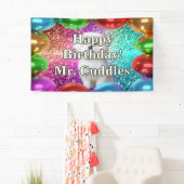 Pet Dog Gepersonaliseerde karakter verjaardag bann Spandoek (Insitu)