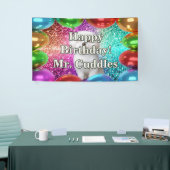 Pet Dog Gepersonaliseerde karakter verjaardag bann Spandoek (Beurs)