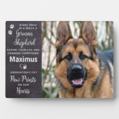 Pet Dog German Shepherd Memorial Fotoplaat (voorkant)