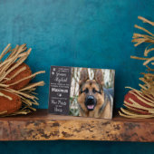 Pet Dog German Shepherd Memorial Fotoplaat (Zijkant)