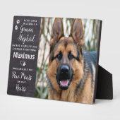 Pet Dog German Shepherd Memorial Fotoplaat (Zijkant)