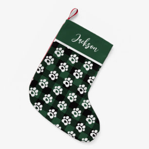 Pet Dog Gingham-kerststaart Kleine Kerstsok