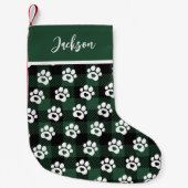 Pet Dog Gingham-kerststaart Kleine Kerstsok (Voorkant)