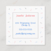 Pet Dog Grooming Personalized Vierkante Visitekaartje (Achterkant)