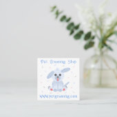 Pet Dog Grooming Personalized Vierkante Visitekaartje (Staand voorkant)