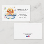 Pet Dog Grooming Service Aangepast Visitekaartje (Voorkant / Achterkant)