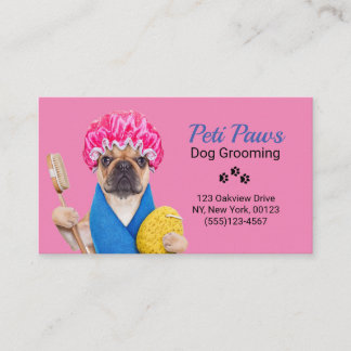 Pet Dog Grooming Service Visitekaartje