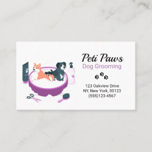 Pet Dog Grooming Service Visitekaartje