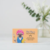 Pet Dog Grooming Service Visitekaartje (Staand voorkant)