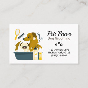 Pet Dog Grooming Service Visitekaartje