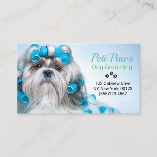 Pet Dog Grooming Service Visitekaartje (Voorkant)