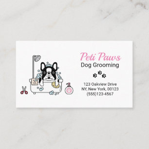 Pet Dog Grooming Service Visitekaartje