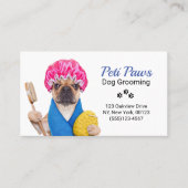 Pet Dog Grooming Service Visitekaartje (Voorkant)