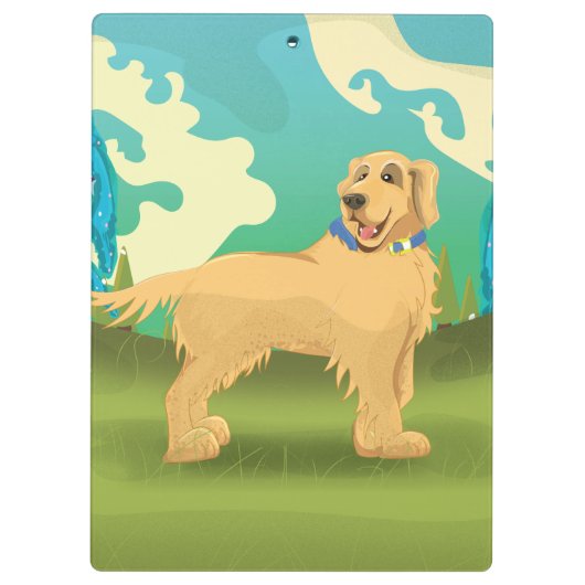 Pet Dog in het park Klembord (Achterkant)