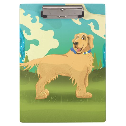 Pet Dog in het park Klembord (Voorkant)