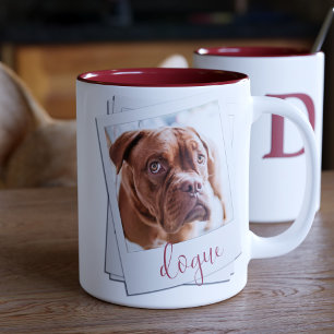 Pet Dog Instant Photo Monogram Naam Koffie Mok