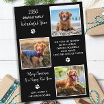 Pet Dog Kerstjaar in Review 3 Foto Collage Feestdagenkaart<br><div class="desc">Introductie van onze nieuwste vakantie kaarten collectie, ideaal voor dierenvrienden en huisdiereigenaren! Onze "Passively Wonderful Year" kaarten tonen je harige familieleden op een leuke, moderne en grappige manier. Deze kaarten zijn stijlvol en feestelijk, met een fotocollage van uw familie huisdieren het hele jaar door. Onze kaarten zijn ontworpen om de...</div>