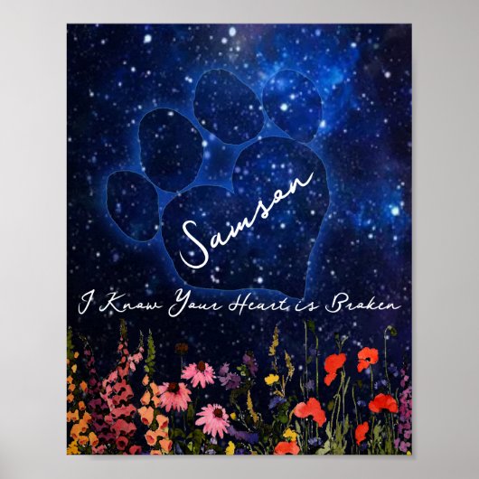 Pet Dog Loss Sympathie Poster (Voorkant)