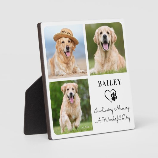 Pet Dog Memorial 3 Fotocollage op maat Fotoplaat (Voorkant)