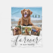 Pet Dog Memorial 4 Foto Collage Fleece Deken (Voorkant)