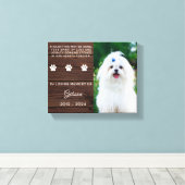Pet Dog Memorial aangepaste foto gepersonaliseerd Canvas Afdruk (Insitu (Houten vloer))