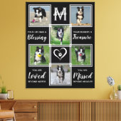 Pet Dog Memorial Black 6 Foto Collage Canvas Afdruk (Insitu (Woonkamer))