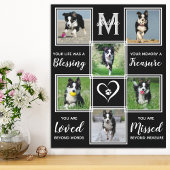 Pet Dog Memorial Black 6 Foto Collage Canvas Afdruk