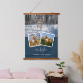 Pet Dog Memorial Custom 3 Photo Collage Hangend Wandkleed (Slaapkamer)