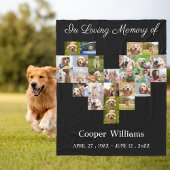 Pet Dog Memorial Custom Fotocollage Pet Loss Fleece Deken