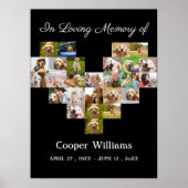 Pet Dog Memorial Custom Fotocollage Pet Loss Poster (Voorkant)