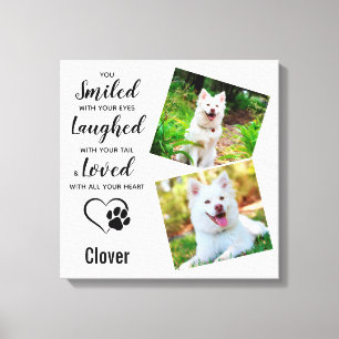 Pet Dog Memorial Dog Foto Canvas Afdruk