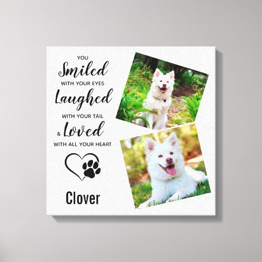 Pet Dog Memorial Dog Foto Canvas Afdruk (Voorkant)