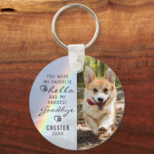 Pet Dog Memorial Favorite Hallo Photo Rainbow Sleutelhanger (Voorkant)