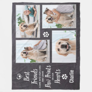 Pet Dog Memorial Foto Collage Keepslag Fleece Deken