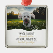 Pet Dog Memorial Foto Collage Metalen Ornament (Voorkant)