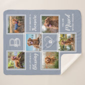 Pet Dog Memorial Foto Collage Sherpa Deken (Voorkant (horizontaal))