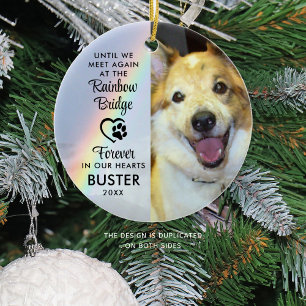 Pet Dog Memorial Foto Regenboog Brug Keramisch Ornament