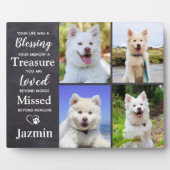 Pet Dog Memorial Gepersonaliseerde Herdenking 4 Fo Fotoplaat (Voorkant)