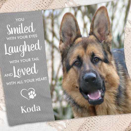 Pet Dog Memorial Gepersonaliseerde sympathie Foto Fleece Deken