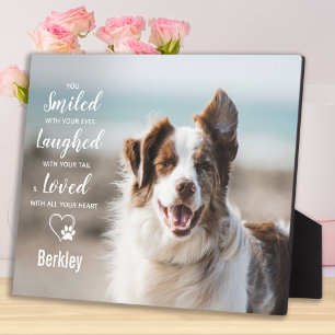 Pet Dog Memorial Gift- Pet Loopt Sympathie Keepasj Fotoplaat